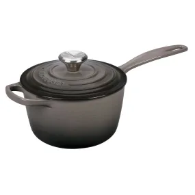 Le Creuset Signature Enameled Cast Iron Sauce Pan with Lid, 1.75-Quart, Oyster