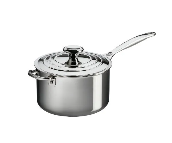 Le Creuset Stainless Steel 3.8L Saucepan with Helper Handle