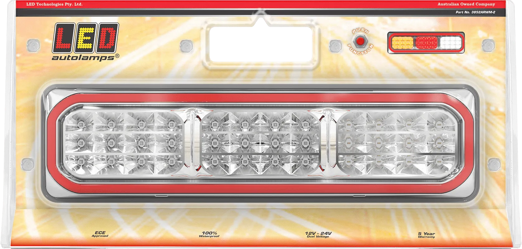 LED Autolamps 3852ARWM-2 Rear Combination Lamp Set