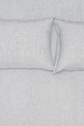 Linen Bedding Small Check in Blue Color