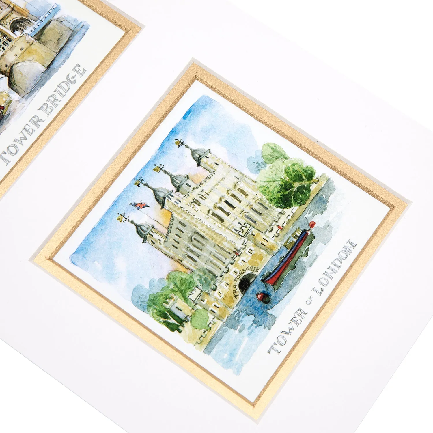 London Triple Mounted Print By Little England