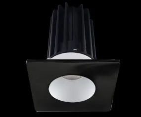 Lotus LED-2-S15W-5CCT-2RRAK-2STBK-24D 2 Inch Square Recessed LED 15 Watt Designer Series - 5CCT Selectable - 1000 Lumen - 24 Degree Beam Spread - Alzak Reflector - Black Trim