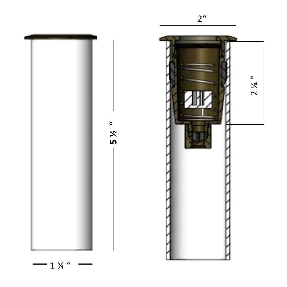 Luffa Louvered Solid Cast Brass Mini In-ground / Deck / Recessed Light