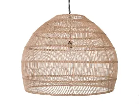 Luhu Open Weave Cane Rib Bell Pendant Lamp, Extra Large, Natural