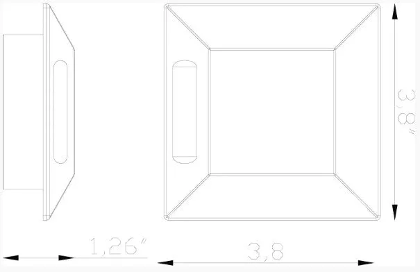 Lumien Macro Light, Recessed, Square, (1) Side Light Accessory