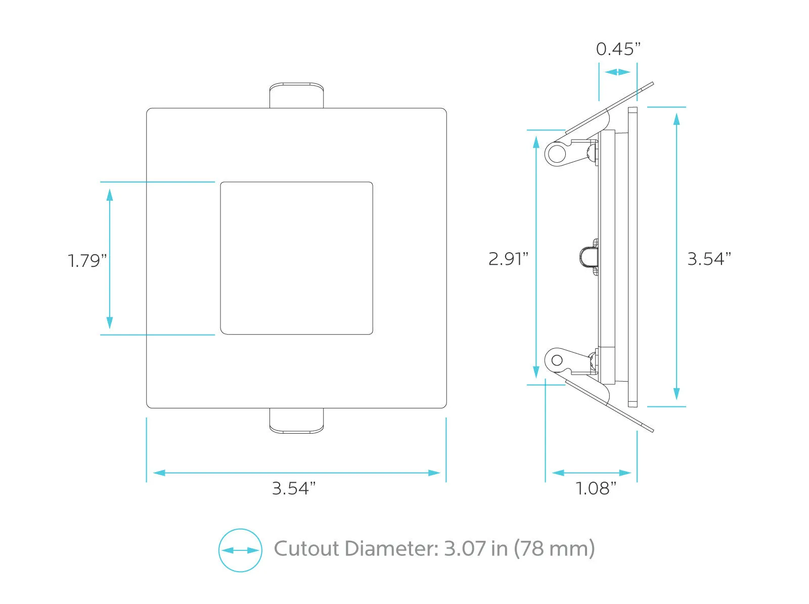 Luxrite LR23753 - LED/MINI3/PANEL/5CCT/SQ