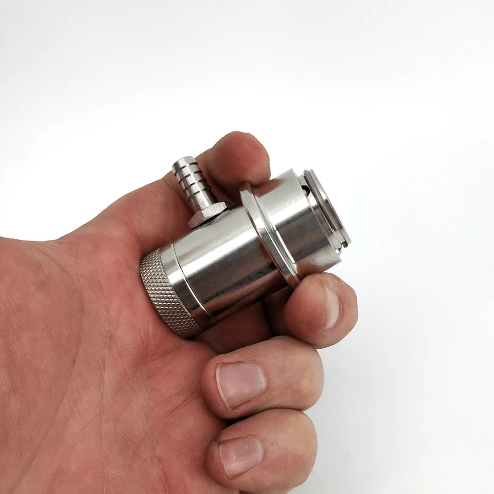 Machined Stainless Ball Lock Disconnect - Barb (Grey/Gas)