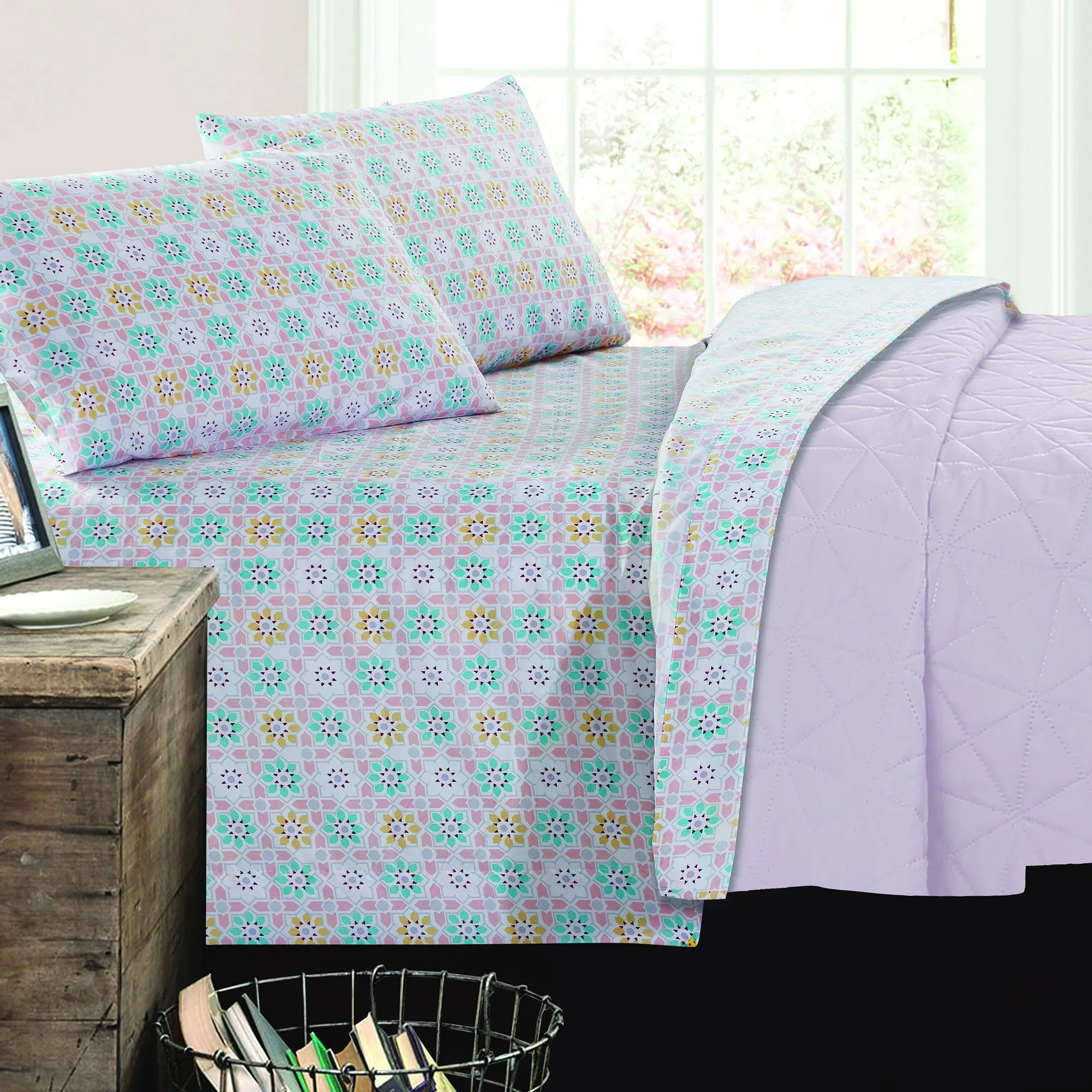 Mari & Mac - Pastel Argyle - Sheet Set