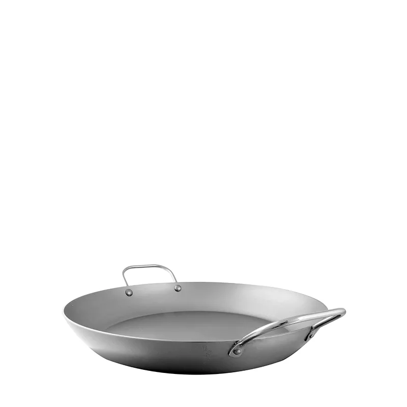 Mauviel M'steel Carbon Steel Paella Pan, 15.75-in.