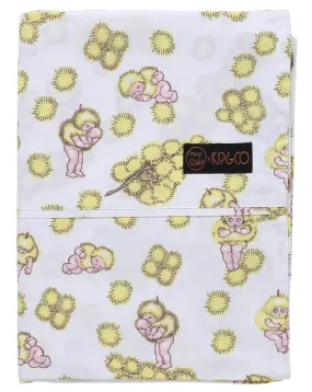 May Gibbs Wattle Dance Fitted Bed Sheet (king single)