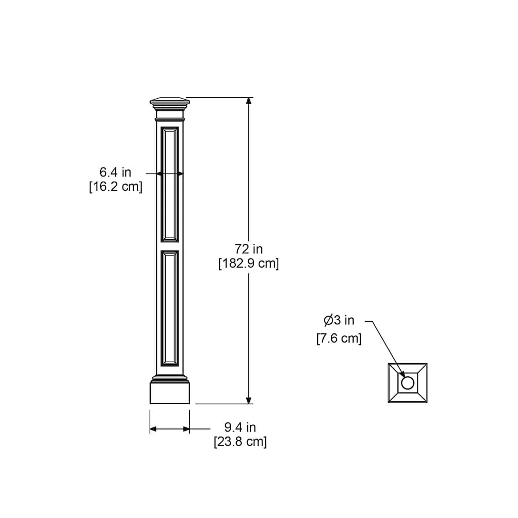 Mayne Liberty Lamp Post with no mount