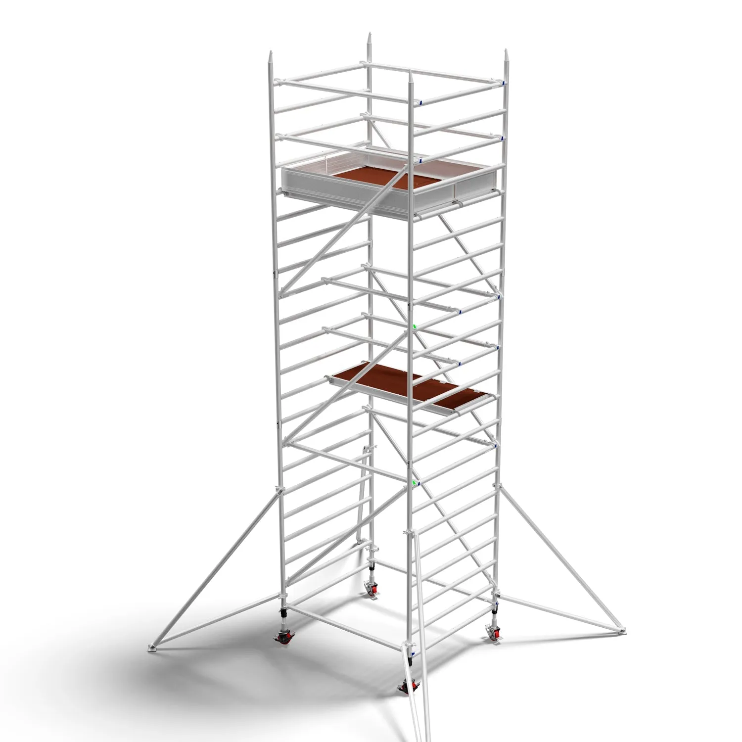 Medium Duty Aluminium Scaffold Tower - Double Width x 2.4m Long