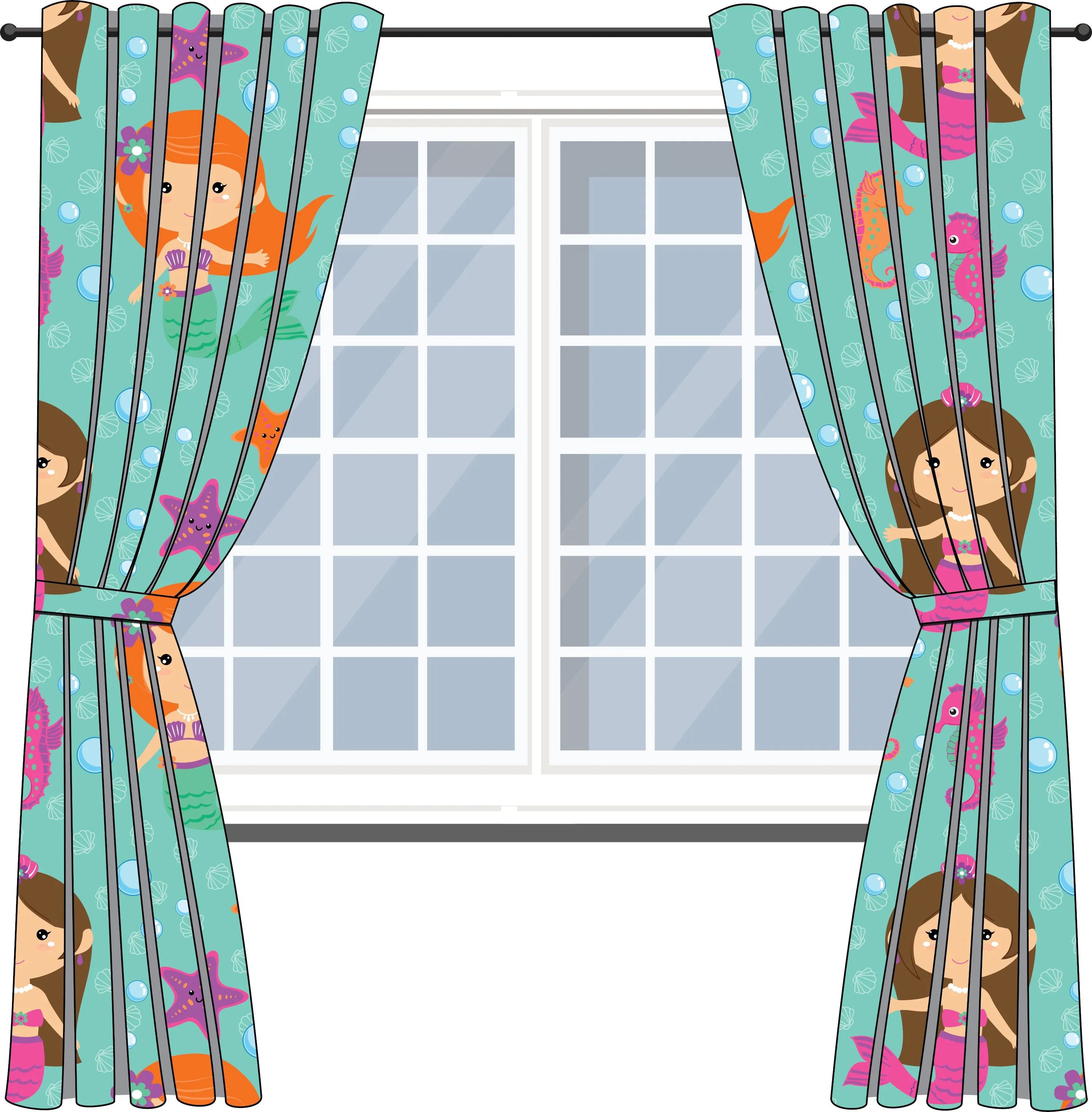 Mermaid Undersea Adventure Drapes