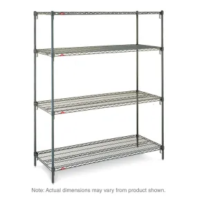 Metro - Super Adjustable Super Erecta 4-Shelf Industrial Wire Shelving Starter Unit