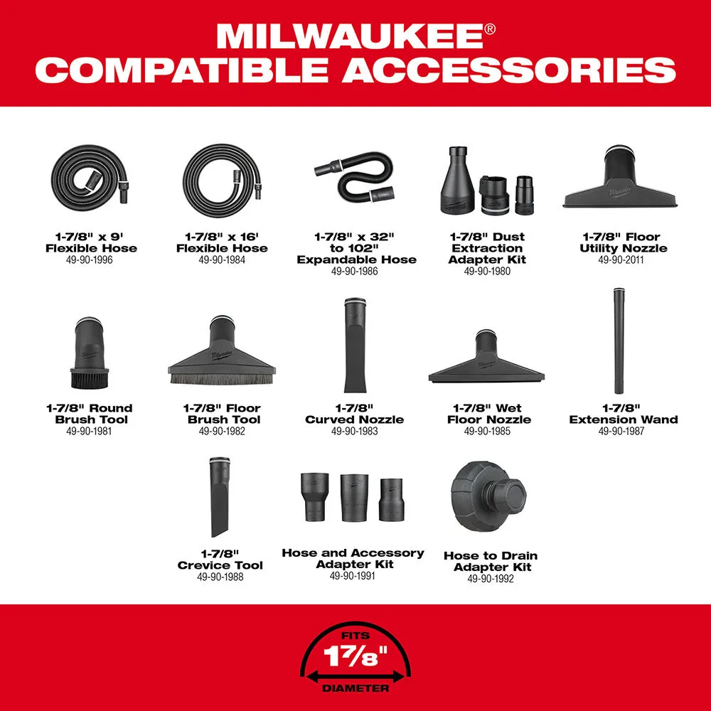 Milwaukee 0920-22HD M18 FUEL 9-Gallon Dual-Battery Wet/Dry Vacuum Kit