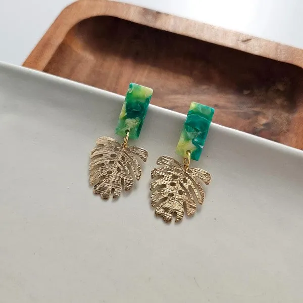 Mini Belize Earrings - Green