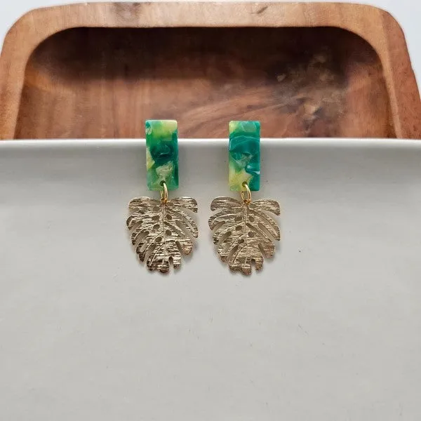 Mini Belize Earrings - Green