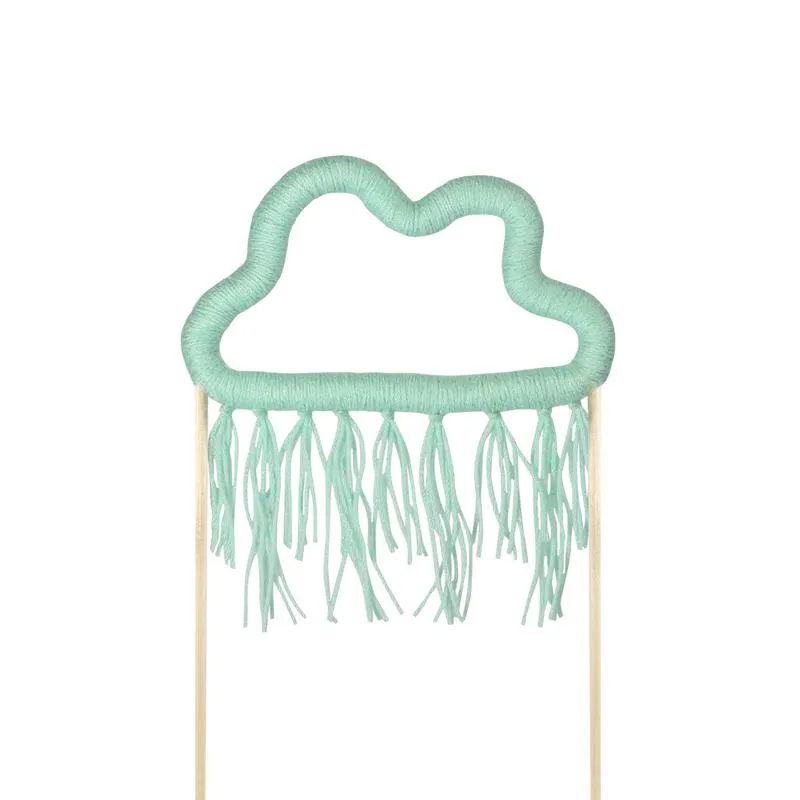 Mint Cotton Cloud Cake Topper