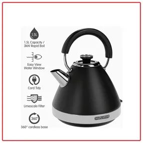 Morphy Richards 100131 Venture Pyramid Black Kettle