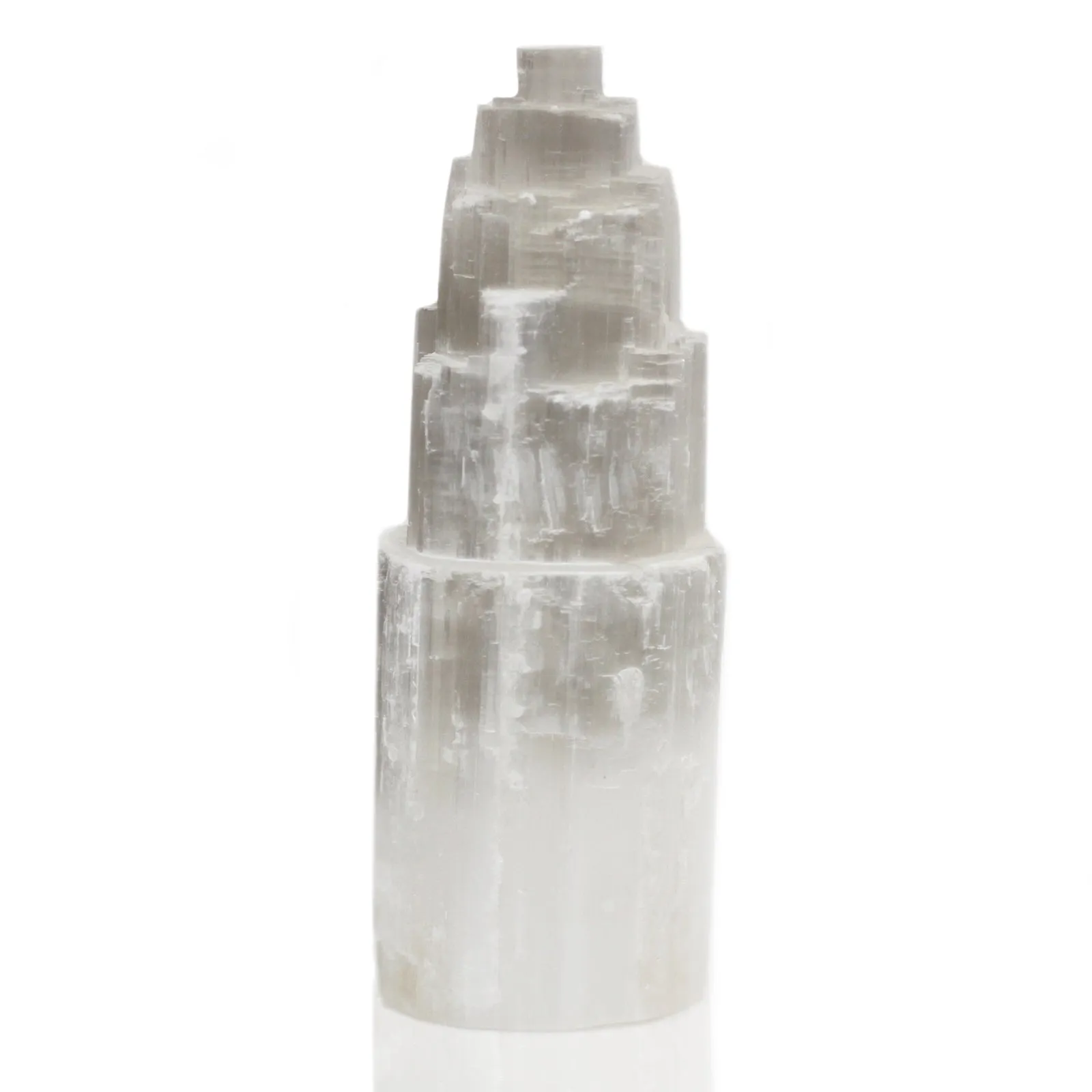 Natural Selenite Tower Lamps - Three Sizes