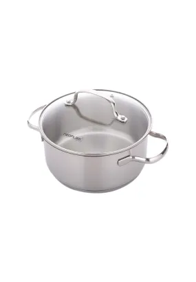 Neoflam Stainless Steel Casserole with Glass Lid