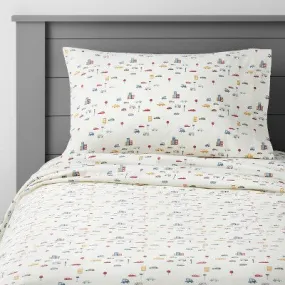 New - Full City Cars Cotton Kids' Sheet Set - Pillowfort