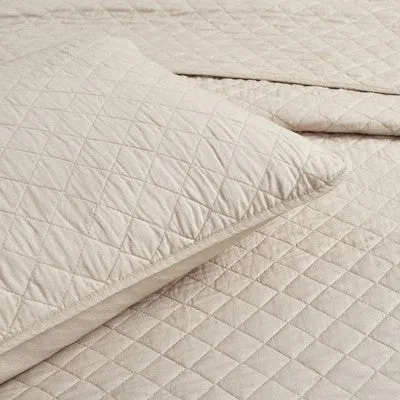 New - Lush Décor 2pc Twin/Twin Extra Long Ava Diamond Oversized Cotton Quilt Set Tan