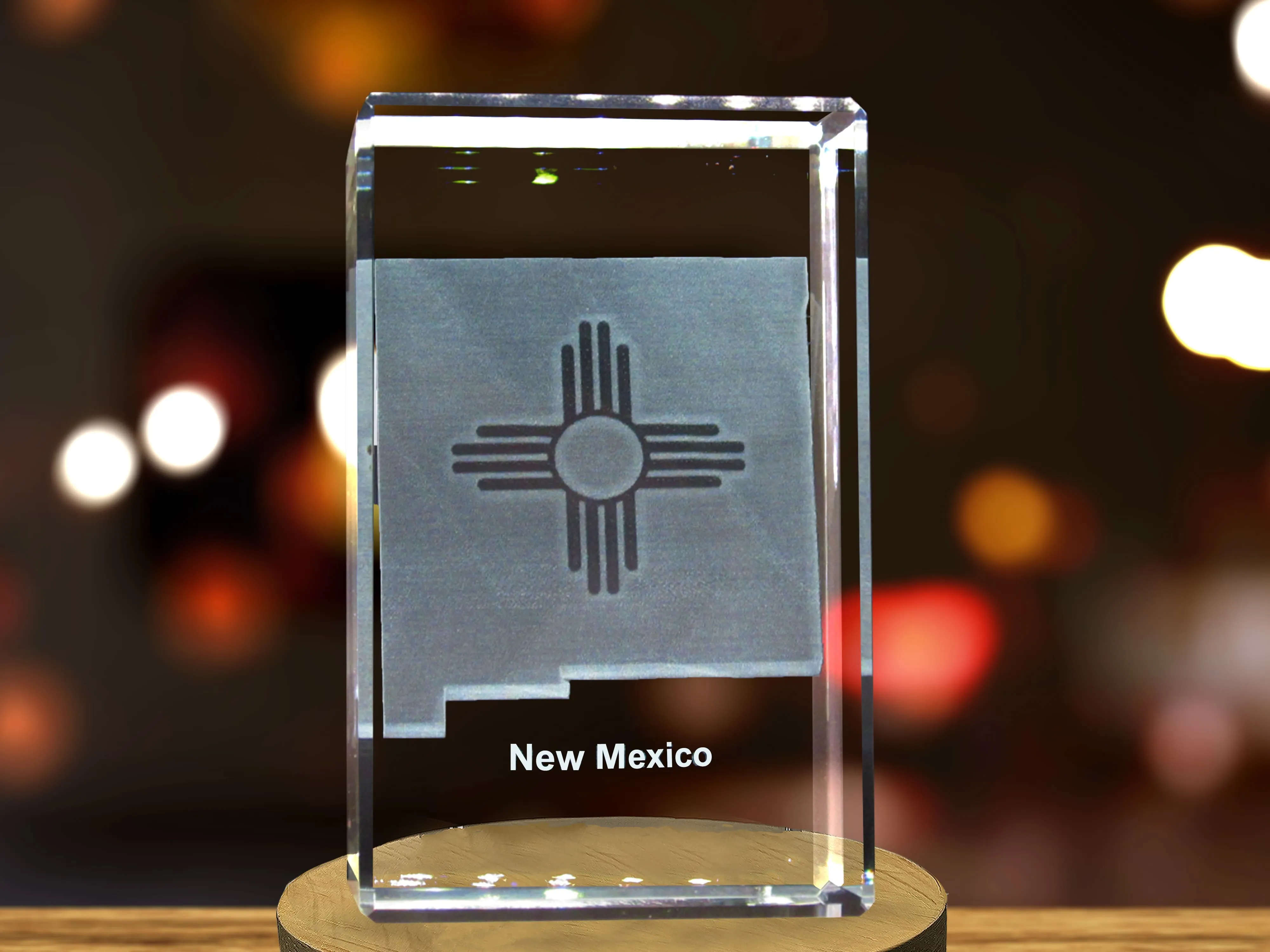 New Mexico 3D Engraved Crystal 3D Engraved Crystal Keepsake/Gift/Decor/Collectible/Souvenir