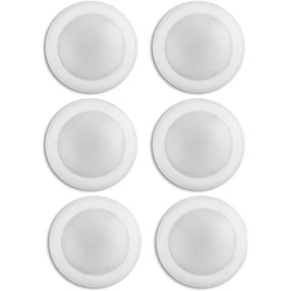 Nora NLOP-R650927AW-6PK Pack of Six Integrated LED Flush Surface Ceiling Disk Light in White Finish