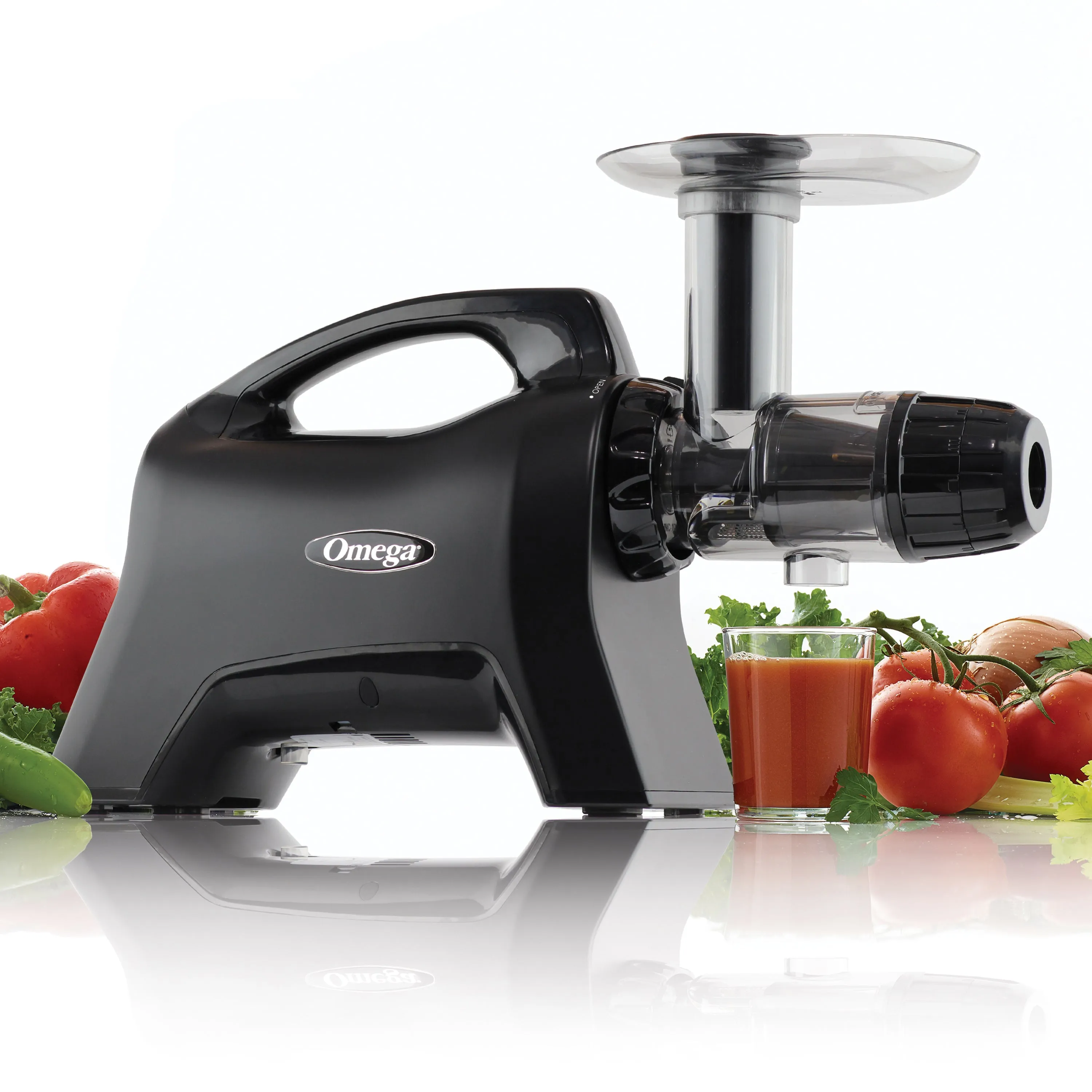 Omega Cold Press Masticating Horizontal Juicer with 3-Stage Augur