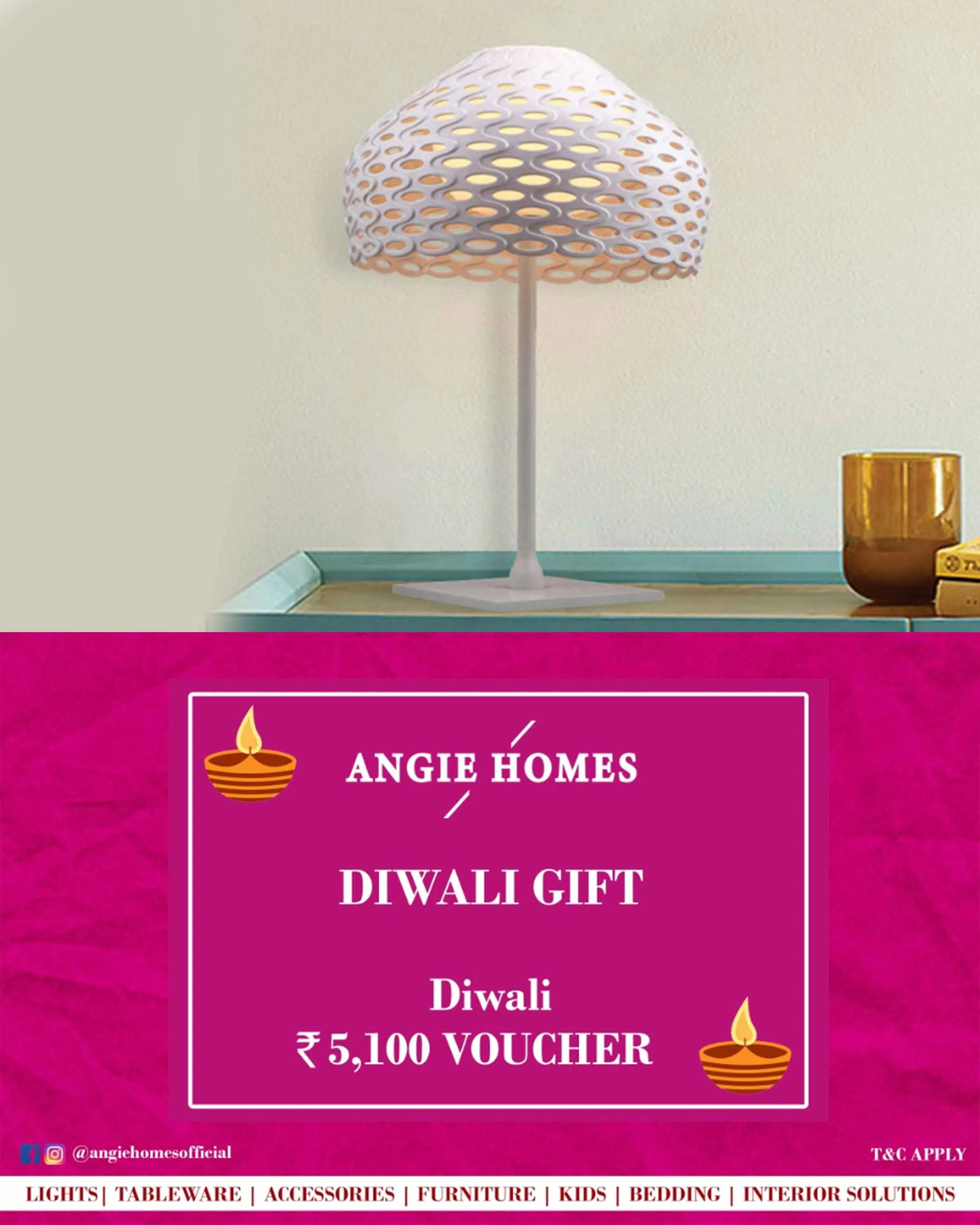 Online Diwali Gift Card Voucher for Stylish Table Lamp | Lights