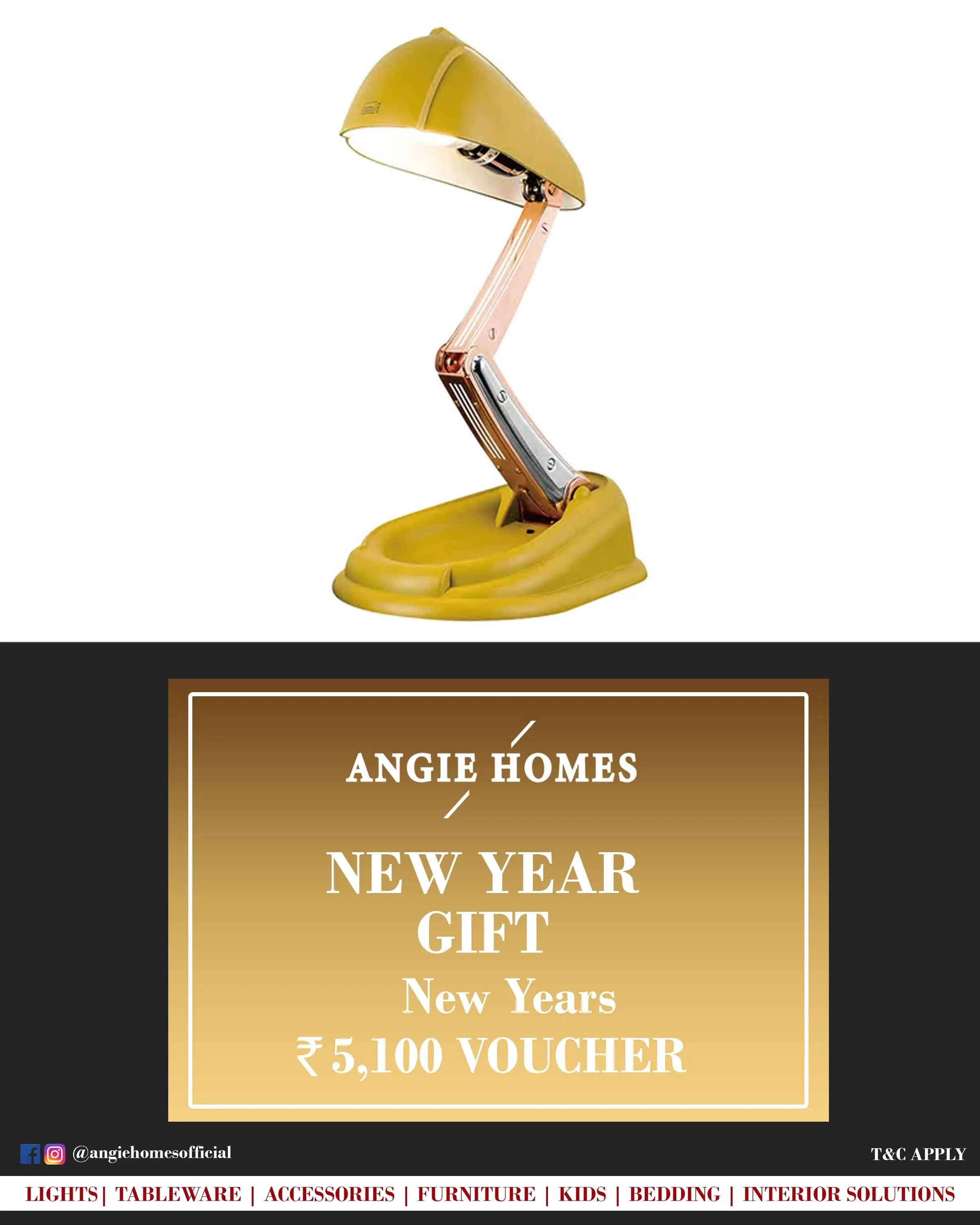 Online New Year Gift Card Voucher for Modern Table Lamp