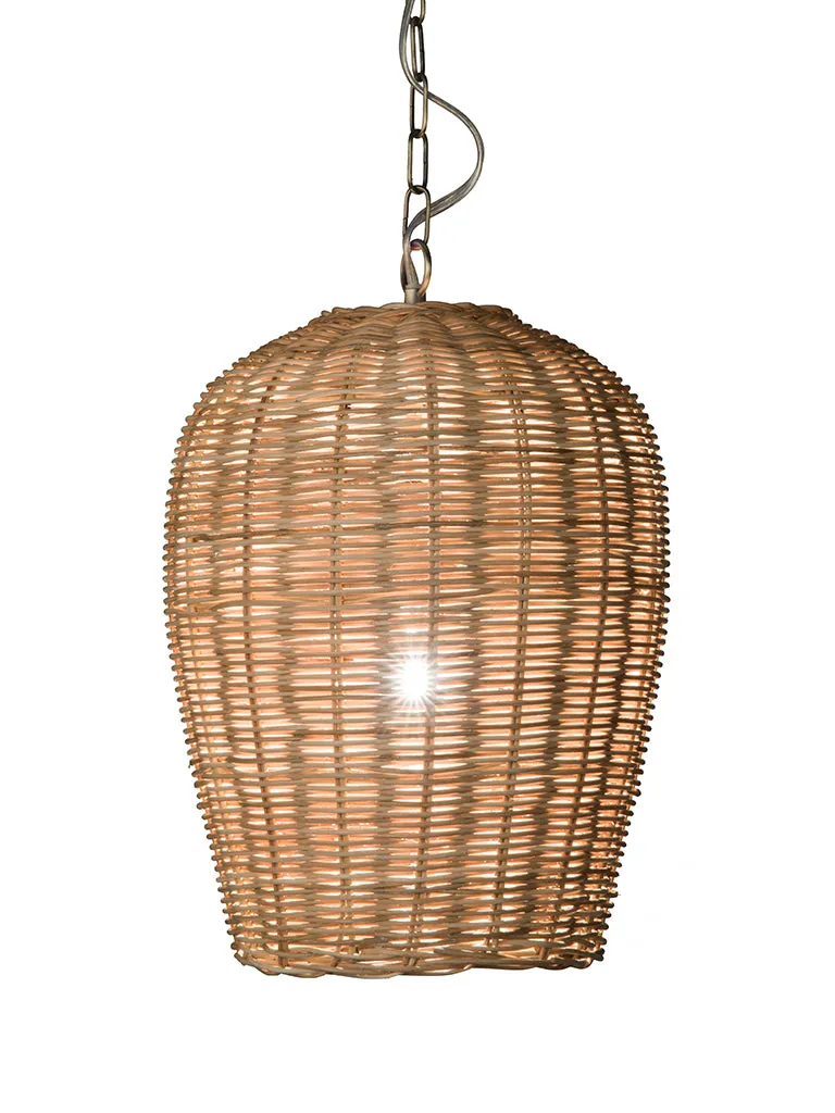 Panay Wicker Pod Pendant Lamp, Natural