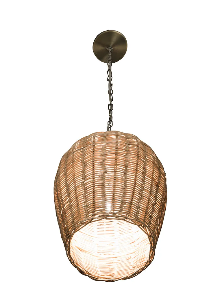 Panay Wicker Pod Pendant Lamp, Natural