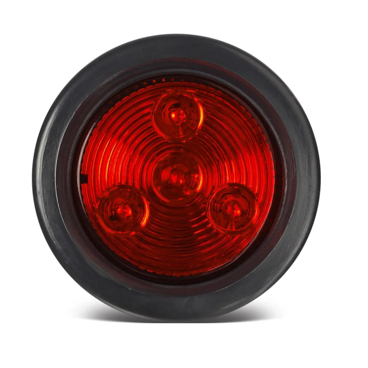 Partsam 10x Red 2" Round Sealed Clearance Marker Light 4LED Grommet & Pigtails w Reflex Lens, 2 inch round led marker lights, 2 inch round led trailer lights, 2 inch round led lights