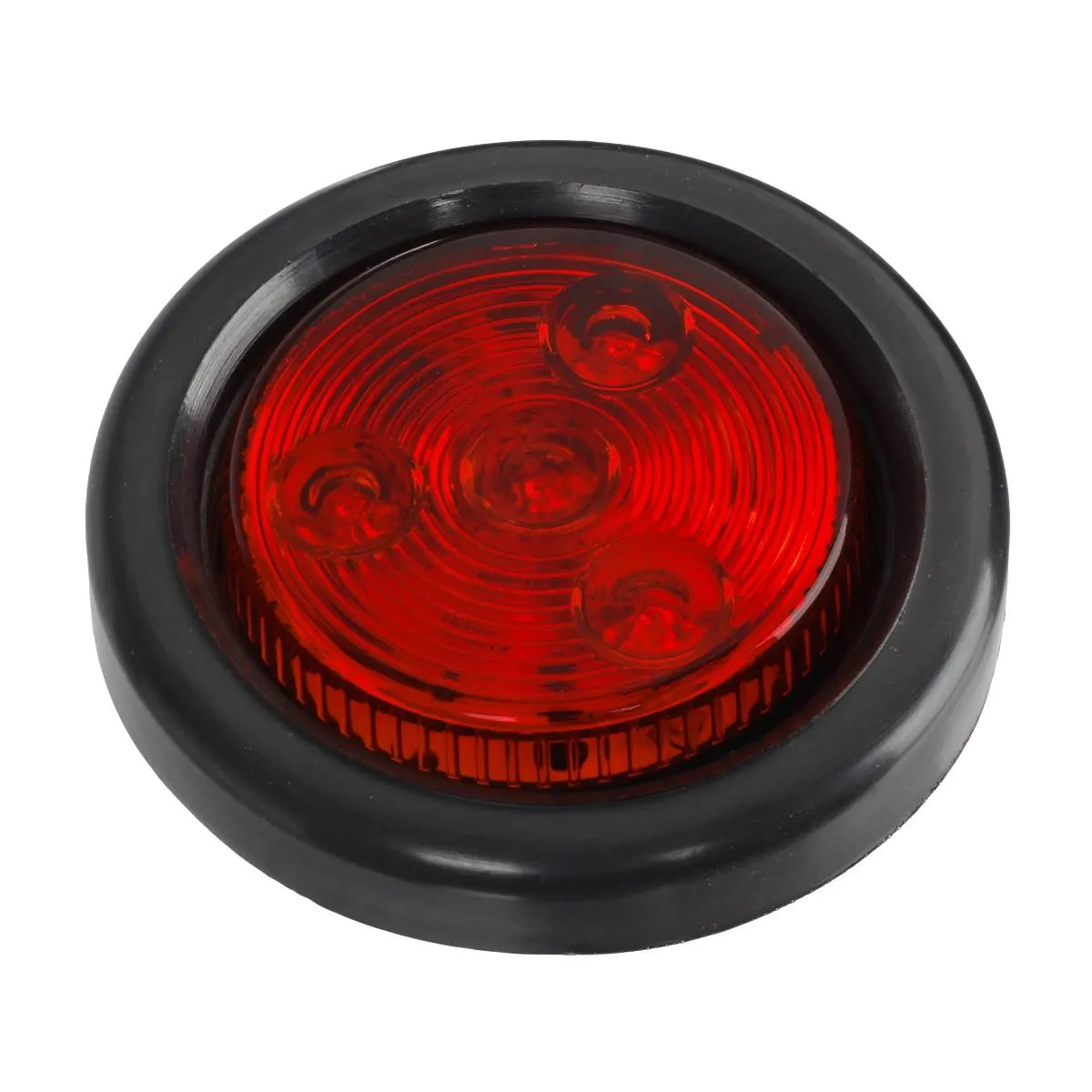 Partsam 10x Red 2" Round Sealed Clearance Marker Light 4LED Grommet & Pigtails w Reflex Lens, 2 inch round led marker lights, 2 inch round led trailer lights, 2 inch round led lights