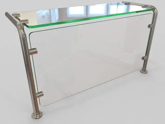 Pass-Over Sneeze Guard with Shelf