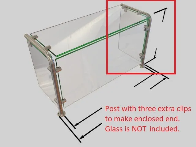 Pass-Over Sneeze Guard with Shelf