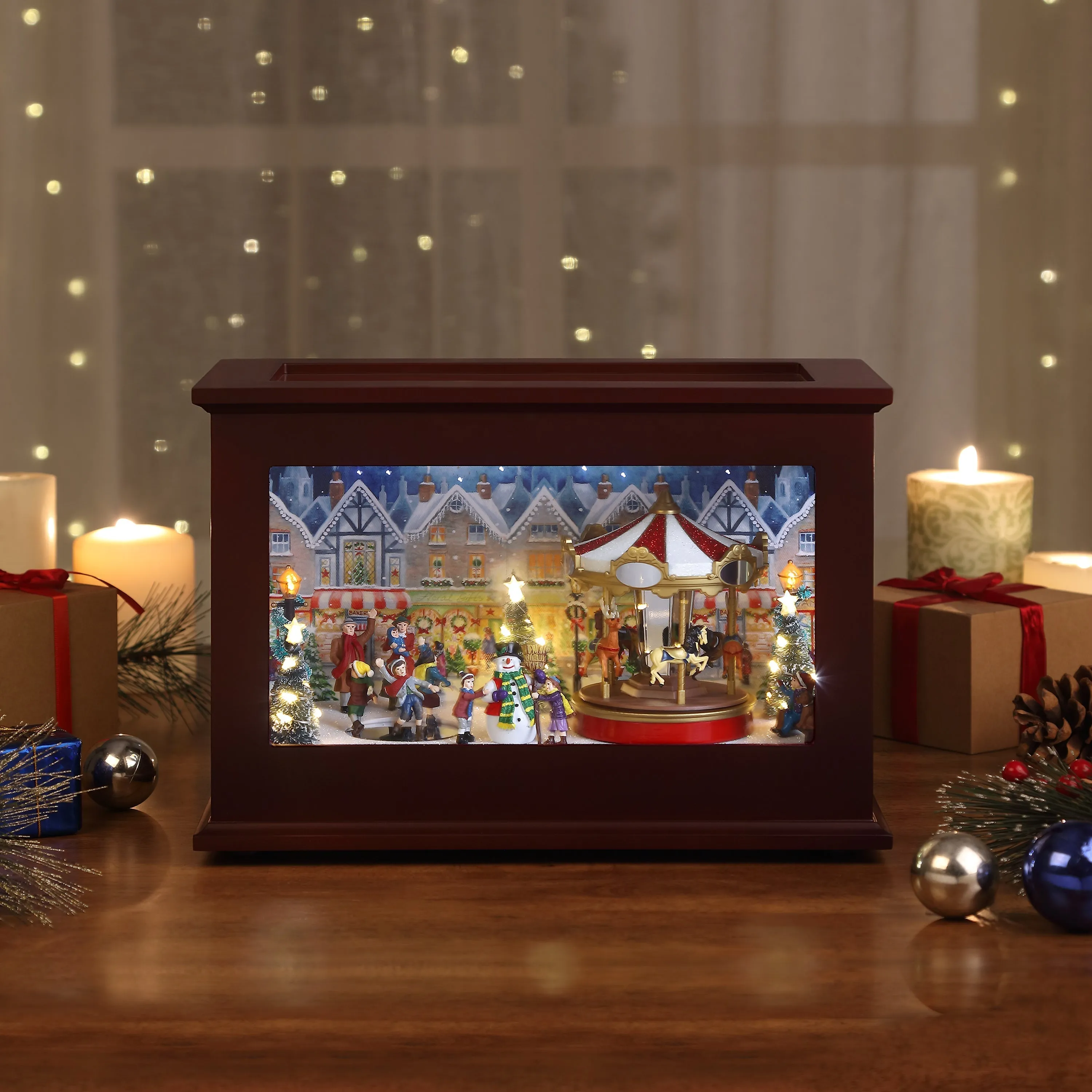 Personalized 13 in. Animated Heirloom Music Box