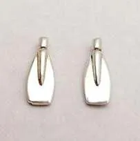 Petite Rowing Blades Post Earrings by Rubini Jewelers.