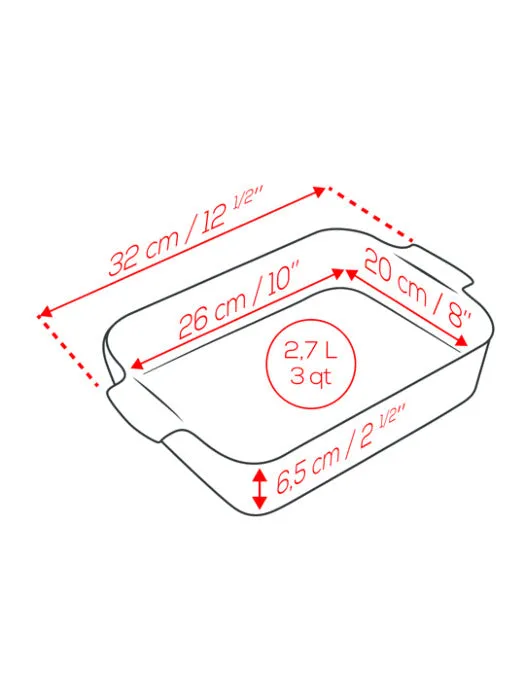 Peugeot Appolia Red Ceramic Bakeware