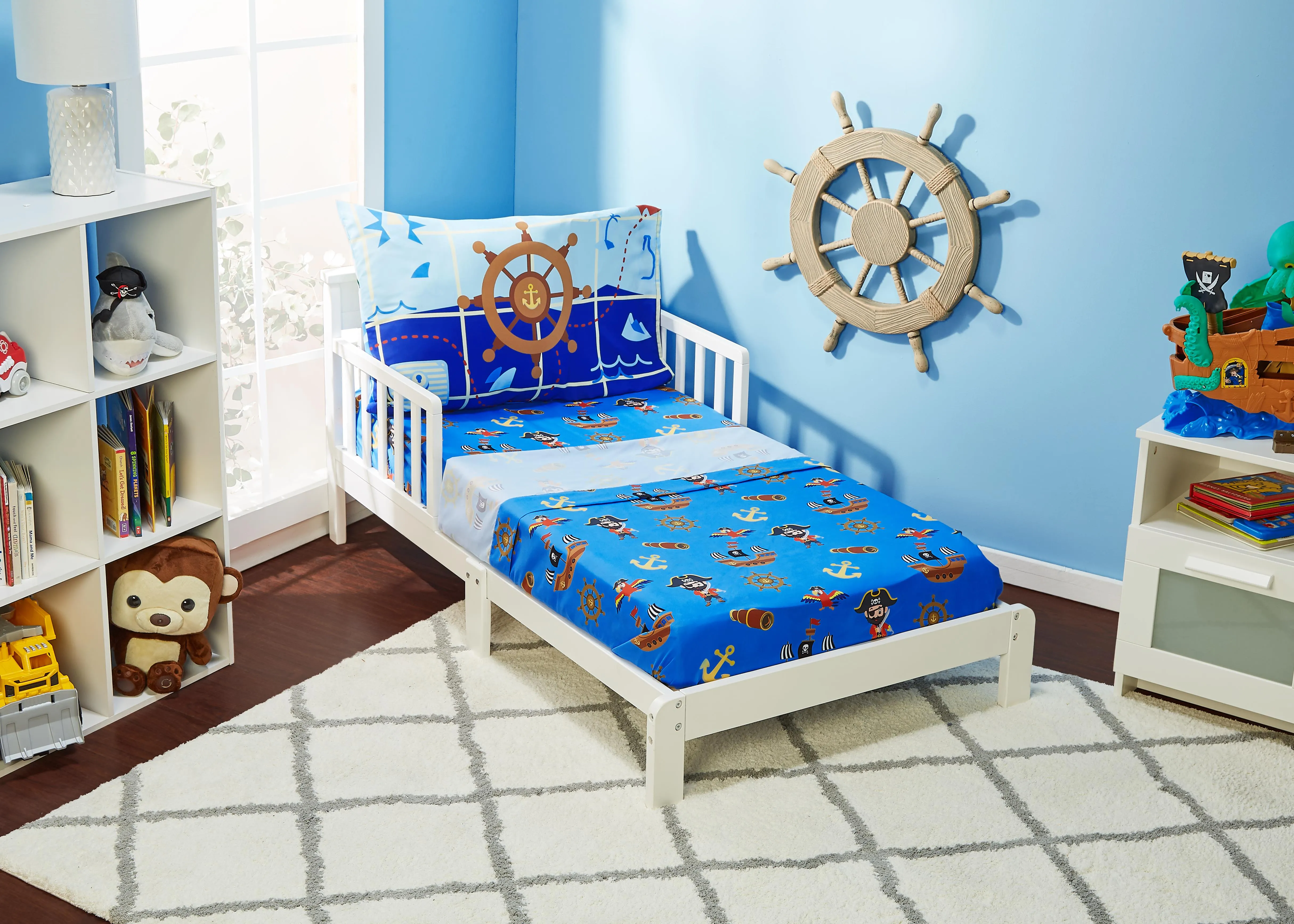 Pirates Treasure Hunt 4-Piece Toddler Bedding Set