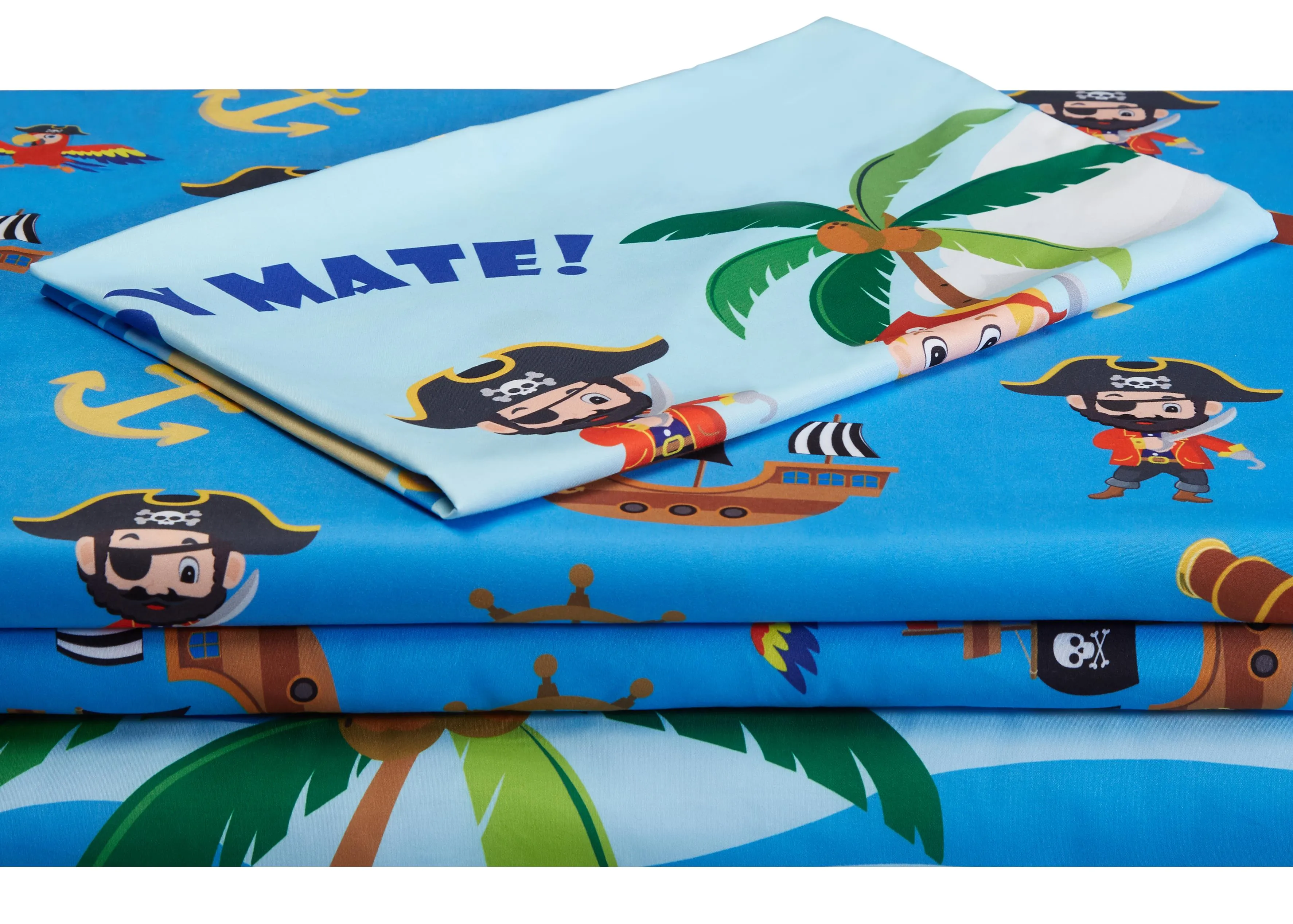 Pirates Treasure Hunt 4-Piece Toddler Bedding Set