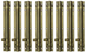 Plantex 8 inches Tower Bolt for Windows/Doors/Wardrobe - Antique (Pack of 8)