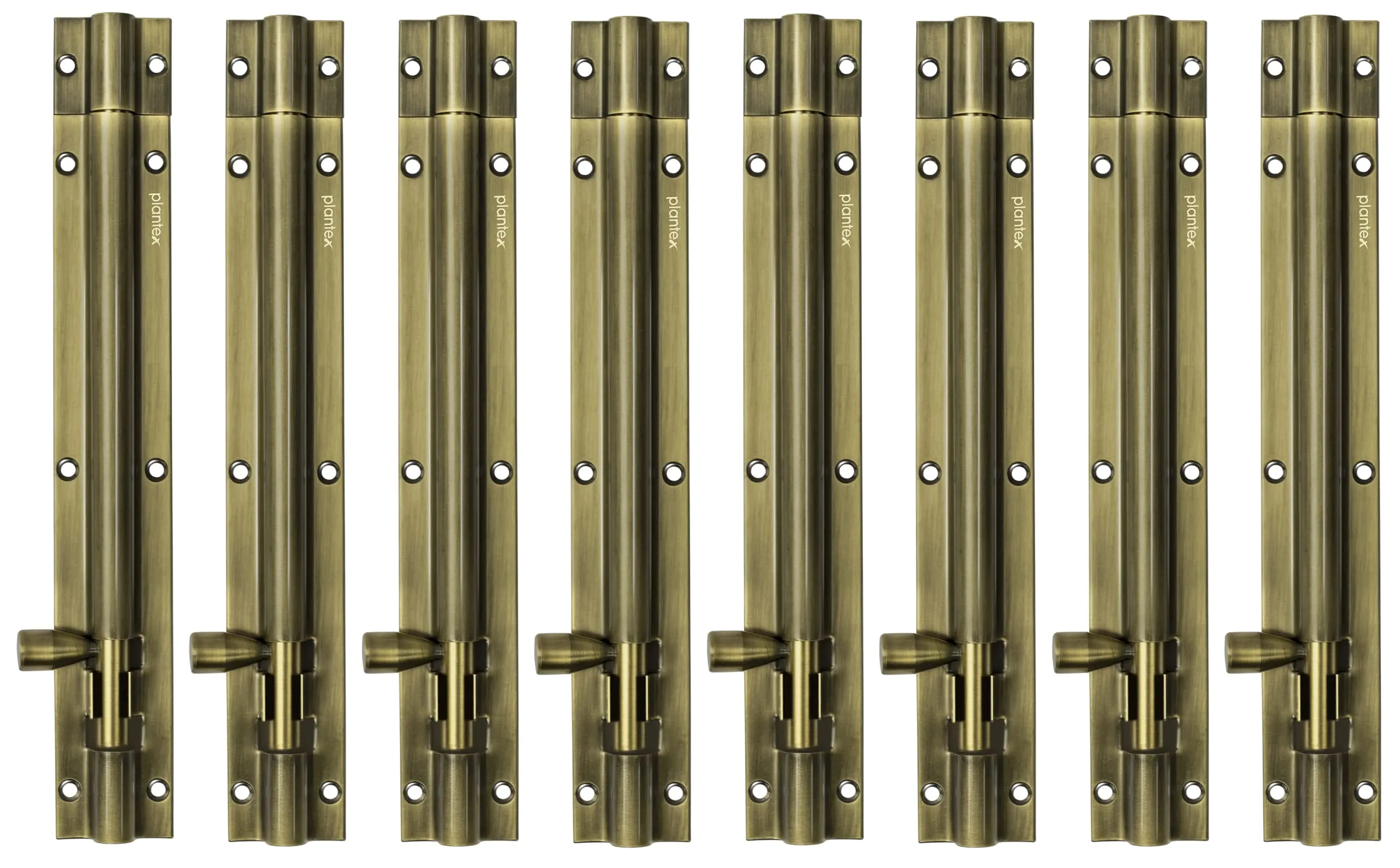 Plantex 8 inches Tower Bolt for Windows/Doors/Wardrobe - Antique (Pack of 8)