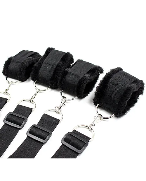 Plesur Fuzzy Bedroom Bondage Kit - Black