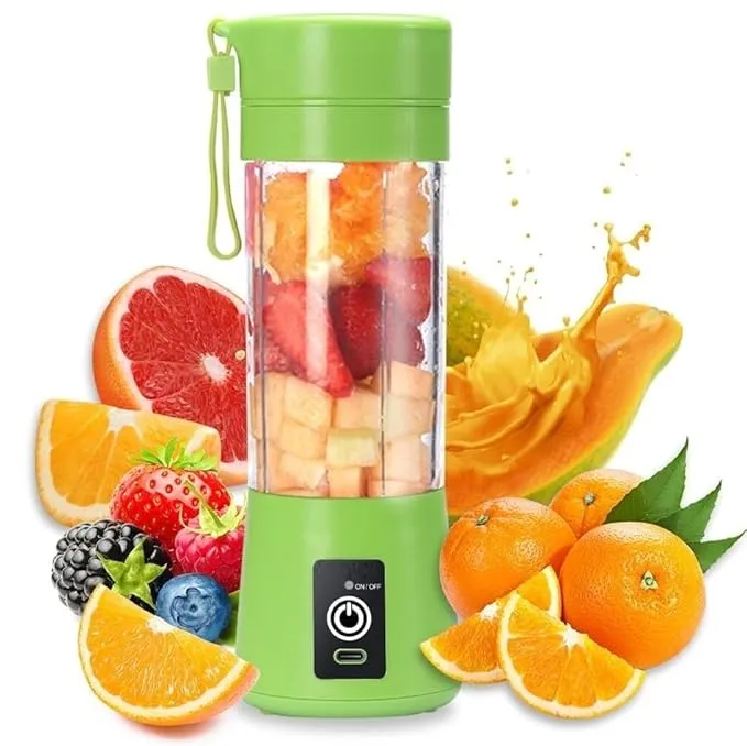 Portable Blender, USB Rechargeable Mini Juicer Blender, Electric Juicer Bottle Blender Grinder Mixer, Personal Size Blender for Juices, Shakes and Smoothies, Fruit Juicer Machine