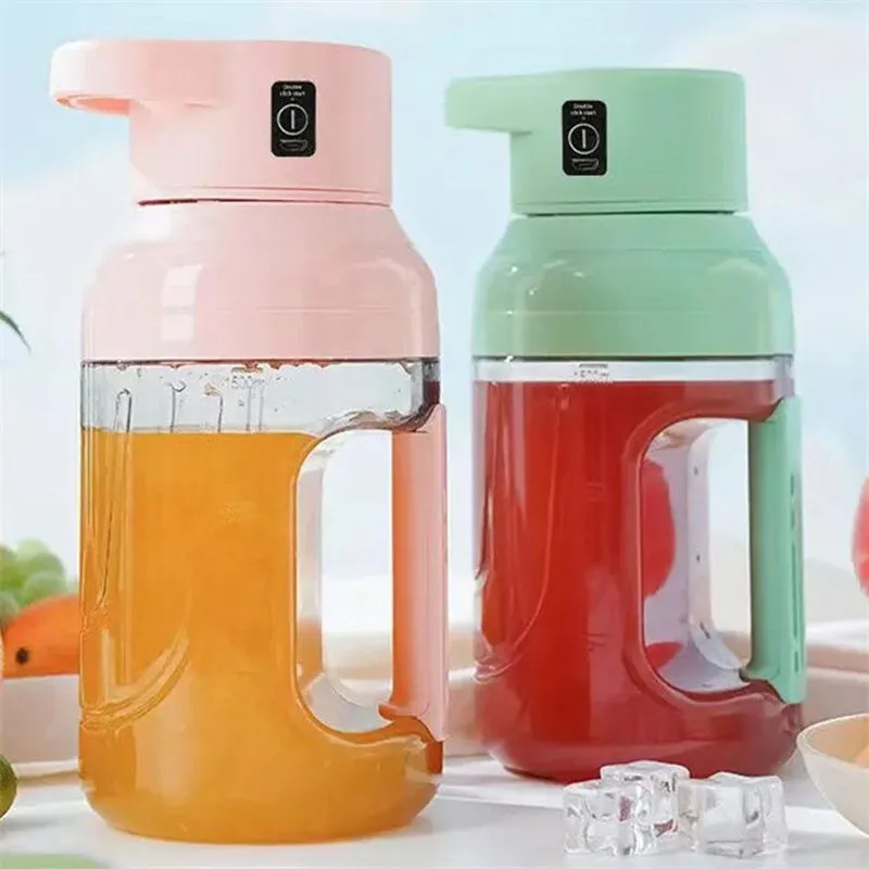 Portable Electric Juicer Blender - 1500ml USB Rechargeable