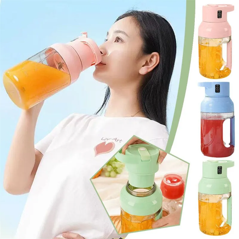 Portable Electric Juicer Blender - 1500ml USB Rechargeable