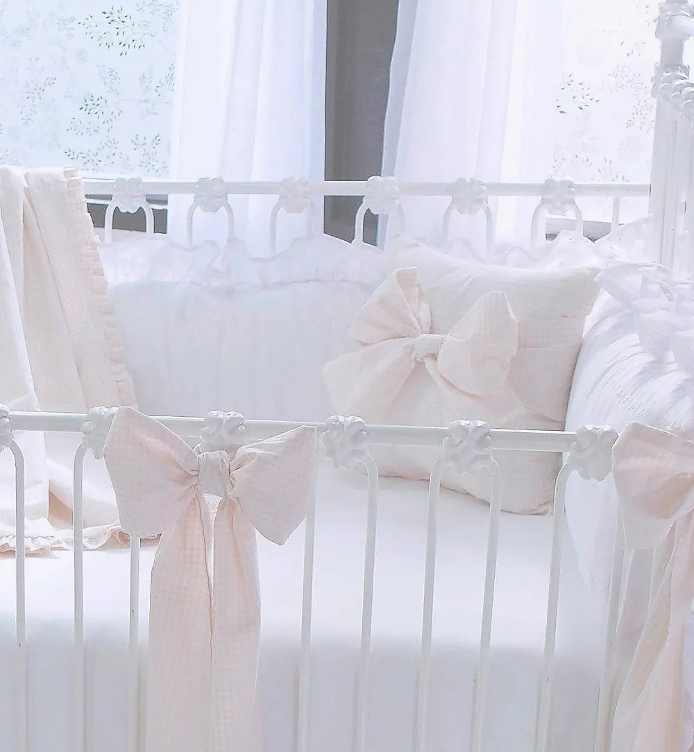 Powder Pink Crib Bows